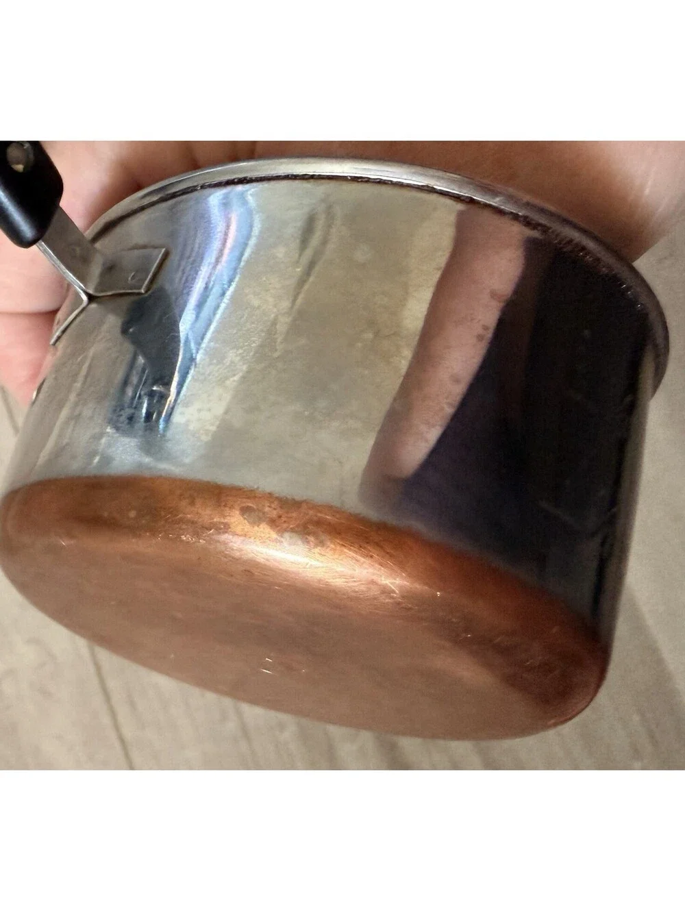 Vtg Revere Ware Stainless 1 Cup Measuring Cup Mini Sauce Pan Butter Warmer & Lid